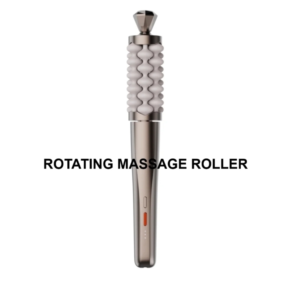 Elegant Silver Rotating Massage Roller